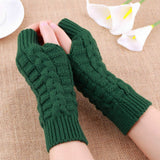 Half Finger Gloves for Women Winter Soft Warm Wool Knitting Arm Gloves Soft Warm Mittens Handschoenen Unisex Guantes Mujer Ne daiiibabyyy