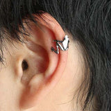 1Pcs 2021 Fashion Silver Color Ear Cuffs Frog Clip Earrings for Women Climbers No Piercing Fake Cartilage Earrings Cute Jewelry daiiibabyyy