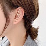 New Ear Wrap Crawler Hook Earring for Women Korean Style Crystal Lightning Stud Earring Personality Climber Earring Jewelry Gift daiiibabyyy