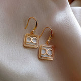 Fashion Oversized Hollow Round Alloy Drop Earrings For Women Geometry Alloy Earrings Wedding Pendientes Party Jewelry daiiibabyyy