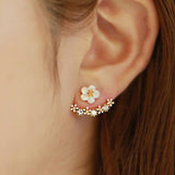 New Cute Small Daisy Flowers Stud Earrings For Women Korean Sweet crystal Flower Earring Girls Fashion Elegant Jewelry daiiibabyyy