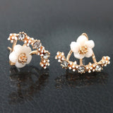 New Cute Small Daisy Flowers Stud Earrings For Women Korean Sweet crystal Flower Earring Girls Fashion Elegant Jewelry daiiibabyyy