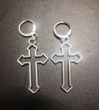 Hot Fashion Handmade Simple Cool Punk Vintage Silver Color Cross Charms Drop Earrings Jewelry best Gift For Women girls daiiibabyyy