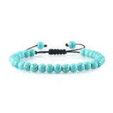 6mm Natural Stone Men Bracelets Charm Tiger Eye Black Beads Bracelet Braided Bangle Adjustable Charm Women Yoga Jewelry pulseras daiiibabyyy