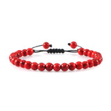6mm Natural Stone Men Bracelets Charm Tiger Eye Black Beads Bracelet Braided Bangle Adjustable Charm Women Yoga Jewelry pulseras daiiibabyyy