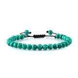 6mm Natural Stone Men Bracelets Charm Tiger Eye Black Beads Bracelet Braided Bangle Adjustable Charm Women Yoga Jewelry pulseras daiiibabyyy