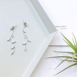 Hot New Silver Color Needle Willow Leaf Earrings Female Fashion Jewelry Temperament Simple Long Tassel Earrings For Women Gift daiiibabyyy