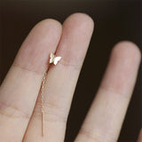 Hot New Silver Color Needle Willow Leaf Earrings Female Fashion Jewelry Temperament Simple Long Tassel Earrings For Women Gift daiiibabyyy
