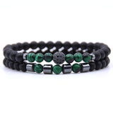 6mm Natural stone beads Bracelet 2pcs/set CZ Ball Beaded bracciali femme Friends Bracelets For Women Men Jewelry mens bileklik daiiibabyyy