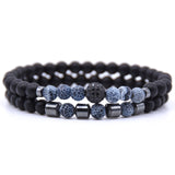6mm Natural stone beads Bracelet 2pcs/set CZ Ball Beaded bracciali femme Friends Bracelets For Women Men Jewelry mens bileklik daiiibabyyy