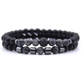 6mm Natural stone beads Bracelet 2pcs/set CZ Ball Beaded bracciali femme Friends Bracelets For Women Men Jewelry mens bileklik daiiibabyyy