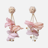 Ztech New Korea Fashion Pink Resin Beaded Drop Earrings For Women Girls ZA Wedding Jewelry 30 Designs Dangle Statement Bijoux daiiibabyyy