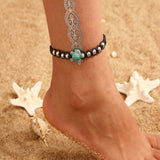 Vintage Shell Ankle Bracelet Set For Women Bohemian Rope Chain Sequin Anklets Summer Beach Girls Barefoot Leg Chain Boho Jewelry daiiibabyyy