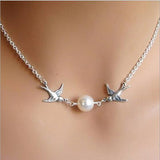 High Quality Clavicle Chain Jewelry Gold Silver Color Bird Pigeon Hearts Stars Choker Necklaces for Women Daily Collares daiiibabyyy