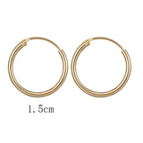 New Vintage Rose Gold Multiple Dangle Small Circle Hoop Earrings for Women серьги Jewelry Steampunk Ear Clip Gift daiiibabyyy