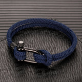 MKENDN Men U shape Survival Bracelet Outdoor Camping Rescue Emergency Rope Bracelet For Women Black Stainless Steel Sport Buckle daiiibabyyy