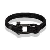 MKENDN Men U shape Survival Bracelet Outdoor Camping Rescue Emergency Rope Bracelet For Women Black Stainless Steel Sport Buckle daiiibabyyy
