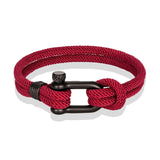 MKENDN Men U shape Survival Bracelet Outdoor Camping Rescue Emergency Rope Bracelet For Women Black Stainless Steel Sport Buckle daiiibabyyy