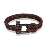 MKENDN Men U shape Survival Bracelet Outdoor Camping Rescue Emergency Rope Bracelet For Women Black Stainless Steel Sport Buckle daiiibabyyy