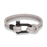 MKENDN Men U shape Survival Bracelet Outdoor Camping Rescue Emergency Rope Bracelet For Women Black Stainless Steel Sport Buckle daiiibabyyy