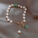 Classic Fashion Natural Stone Pearl Pendant Bracelet For Woman Exquisite New Lucky Cuff Bracelet Anniversary Gift Luxury Jewelry daiiibabyyy