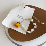 Classic Fashion Natural Stone Pearl Pendant Bracelet For Woman Exquisite New Lucky Cuff Bracelet Anniversary Gift Luxury Jewelry daiiibabyyy