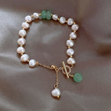 Classic Fashion Natural Stone Pearl Pendant Bracelet For Woman Exquisite New Lucky Cuff Bracelet Anniversary Gift Luxury Jewelry daiiibabyyy