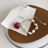 Classic Fashion Natural Stone Pearl Pendant Bracelet For Woman Exquisite New Lucky Cuff Bracelet Anniversary Gift Luxury Jewelry daiiibabyyy