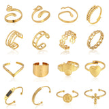 Snake Ring Stainless Steel Rings For Women Statement Ring Women's Rings Punk Open Finger Gold Color Geometry Ring Rings Jewelry daiiibabyyy