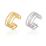 Snake Ring Stainless Steel Rings For Women Statement Ring Women's Rings Punk Open Finger Gold Color Geometry Ring Rings Jewelry daiiibabyyy