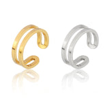 Snake Ring Stainless Steel Rings For Women Statement Ring Women's Rings Punk Open Finger Gold Color Geometry Ring Rings Jewelry daiiibabyyy