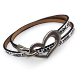 TOTABC Newest Design Black Simple love Leather Charms Bracelet for Women Simple Blank Design Amazing Width Bracelet & Bangle daiiibabyyy