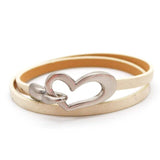 TOTABC Newest Design Black Simple love Leather Charms Bracelet for Women Simple Blank Design Amazing Width Bracelet & Bangle daiiibabyyy