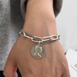 NEW Set Bohemian Silver Color Tassel Round Bracelet Set for Women Multilayer Pendant Bracelet  Fashion Jewelry daiiibabyyy