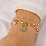 NEW Set Bohemian Silver Color Tassel Round Bracelet Set for Women Multilayer Pendant Bracelet  Fashion Jewelry daiiibabyyy