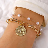 NEW Set Bohemian Silver Color Tassel Round Bracelet Set for Women Multilayer Pendant Bracelet  Fashion Jewelry daiiibabyyy