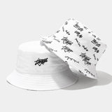 Hot Selling Bucket Hat Women English Letters Double Side Cotton Reversible Sun Protection Cap Men's Panama Hat Fisherman Hats daiiibabyyy