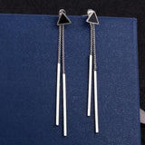 Sweet Triangle Earrings for Women Trendy Female Long Geometric Tassel Earrings Fashion Wedding Party Jewelry Gift daiiibabyyy