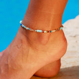 NEWBUY 2021 New Fashion Handmade Beads Anklets For Women Girl Summer Beach Jewelry Boho Colourful Ankle Bracelet Femme Bijoux