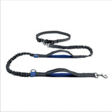 2021 New Reflective Leash Traction Rope Pet Dog Running Belt Elastic Hands Freely Jogging Pull Dog Leash Metal  D-ring Leashes daiiibabyyy