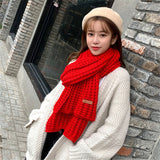 New winter Knitted scarf fashion women long scarves female vintage large shawl soft warm pashmina  thickened wool scarf daiiibabyyy