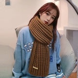 New winter Knitted scarf fashion women long scarves female vintage large shawl soft warm pashmina  thickened wool scarf daiiibabyyy