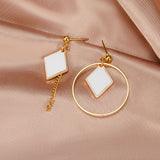 New Korean Statement Earrings for women White Cute Arcylic Geometric Dangle Drop Gold Earings Brincos  Trend Fashion Jewelry daiiibabyyy