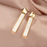 New Korean Statement Earrings for women White Cute Arcylic Geometric Dangle Drop Gold Earings Brincos  Trend Fashion Jewelry daiiibabyyy