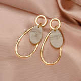 New Korean Statement Earrings for women White Cute Arcylic Geometric Dangle Drop Gold Earings Brincos  Trend Fashion Jewelry daiiibabyyy