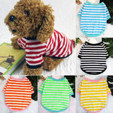 Dog Clothes Soft T-shirt Thin Vest Striped Round Neck T-shirt For Small And Medium Dogs Pet Puppy Vest T-shirt Dog Cloth daiiibabyyy