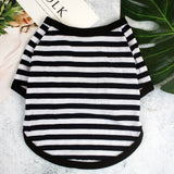 Dog Clothes Soft T-shirt Thin Vest Striped Round Neck T-shirt For Small And Medium Dogs Pet Puppy Vest T-shirt Dog Cloth daiiibabyyy