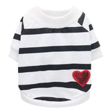 Dog Clothes Soft T-shirt Thin Vest Striped Round Neck T-shirt For Small And Medium Dogs Pet Puppy Vest T-shirt Dog Cloth daiiibabyyy