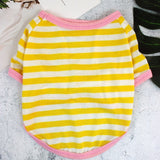 Dog Clothes Soft T-shirt Thin Vest Striped Round Neck T-shirt For Small And Medium Dogs Pet Puppy Vest T-shirt Dog Cloth daiiibabyyy