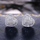 Huitan Classic Design Dazzling Heart Stud Earrings for Women High Quality Romantic Female Accessories Timeless Styling Jewelry daiiibabyyy